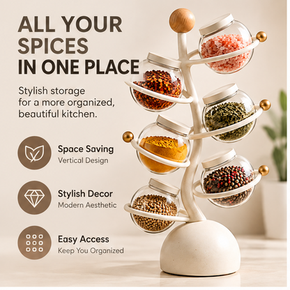 All your spices in one place — space saving vertical design, stylish decor modern aesthetic, easy access keep you organized