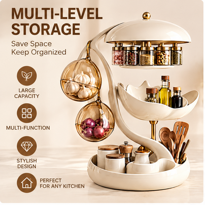 Multi-level storage — save space, keep organized. Large capacity, multi-function, stylish design, perfect for any kitchen